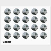 Lighthouse of Love Adreslabel Ronde Sticker (Vel)