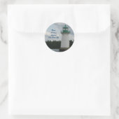 Lighthouse of Love Adreslabel Ronde Sticker (Tas)
