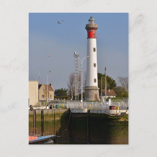 Lighthouse of Ouistreham in Frankrijk Briefkaart (Voorkant)
