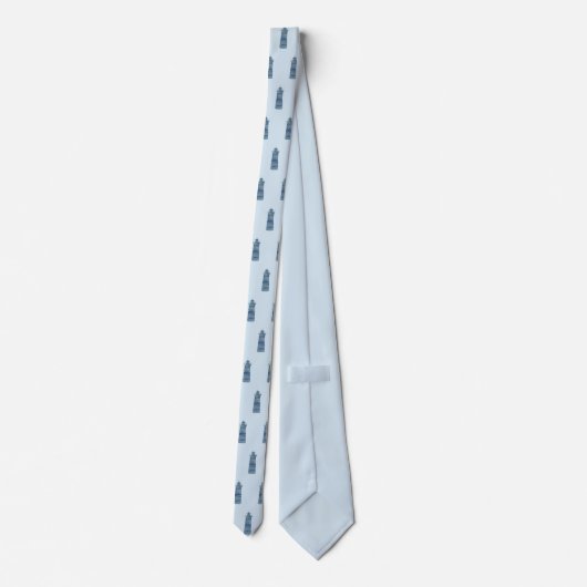 Lighthouse Painting Coastal Beach Pattern Stropdas (Achterkant)