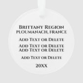 Lighthouse Ploumanach, Frankrijk Ornament (achterkant)