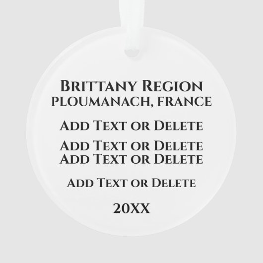 Lighthouse Ploumanach, Frankrijk Ornament (achterkant)