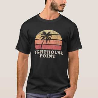 Lighthouse Point FL  70s Retro Throwback T-shirt