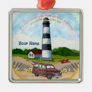 Lighthouse Rainbow Choice Metalen Ornament