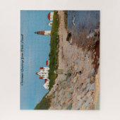 Lighthouse Rhode Island.Kerstgroeten Legpuzzel (Verticaal)