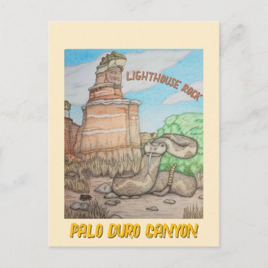 Lighthouse Rock Ratelslang Briefkaart (Voorkant)