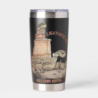 Lighthouse Rock Ratelslang Geïsoleerde Drinkbeker