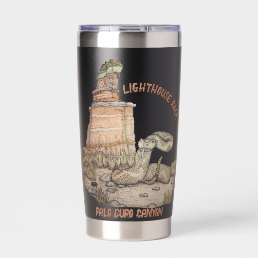 Lighthouse Rock Ratelslang Geïsoleerde Drinkbeker (Voorkant)