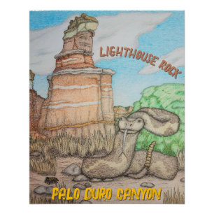 Lighthouse Rock Ratelslang Perfect Poster