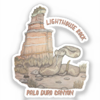 Lighthouse Rock Ratelslang Sticker