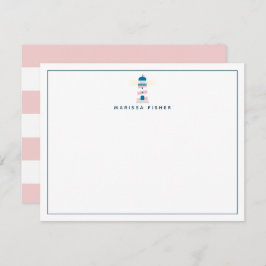 Lighthouse roze Stationery Note Kaart Notitiekaartje