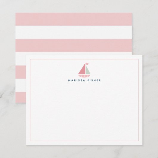 Lighthouse roze Stationery Note Kaart Notitiekaartje (Voorkant / Achterkant)
