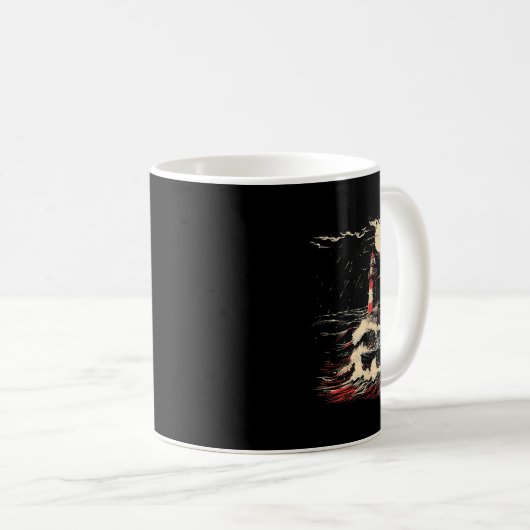 Lighthouse Sailing Sea Beach Boating Seaside House Koffiemok (Voorkant rechts)