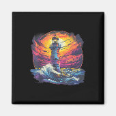 Lighthouse Sailing Sea Beach Boating Seaside House Magneet (Voorkant)