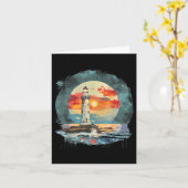 Lighthouse Sailing Zee Beach Boating Seaside House Kaart (Gele Bloem)