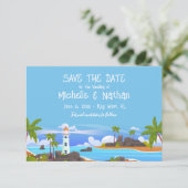 Lighthouse Save the Date Aankondiging  (Staand voorkant)