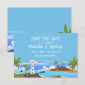 Lighthouse Save the Date Aankondiging  (Voorkant / Achterkant)