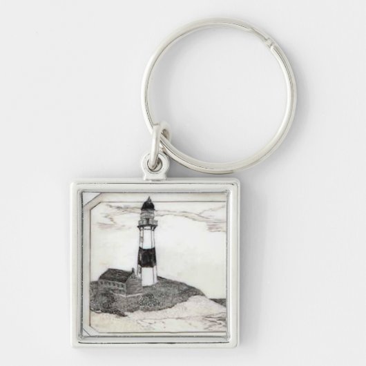 Lighthouse Scrimshaw Sleutelhanger (Voorkant)