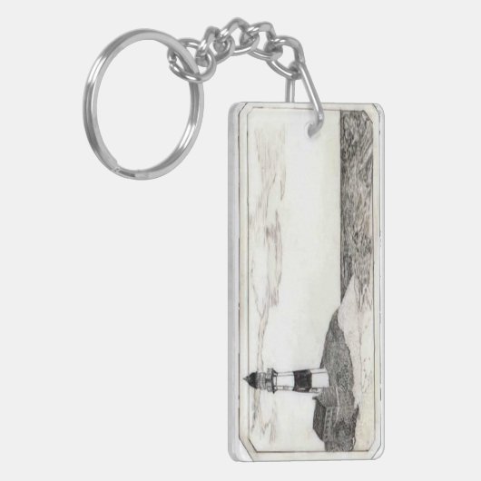 Lighthouse Scrimshaw Sleutelhanger (Voorkant Links)