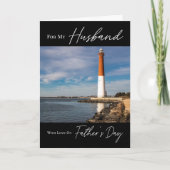 Lighthouse Seascape Vaderdag voor mannen Kaart (Voorkant)