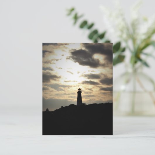 Lighthouse Silhouette Briefkaart (Staand voorkant)