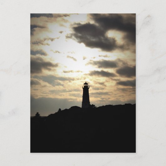 Lighthouse Silhouette Briefkaart (Voorkant)