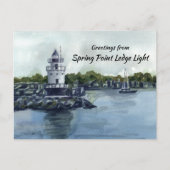 Lighthouse Spring Point Ledge Maine Oceaan Briefkaart (Voorkant)