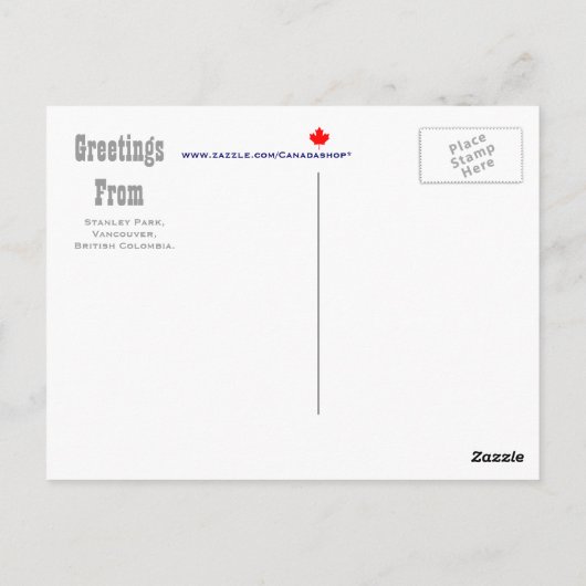 Lighthouse Stanley Park Vancouver Canada Briefkaart (Achterkant)