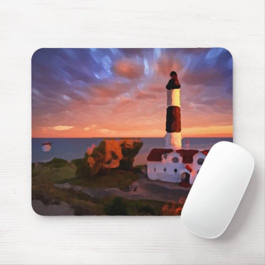 lighthouse sunrise mousepad muismat (Met muis)