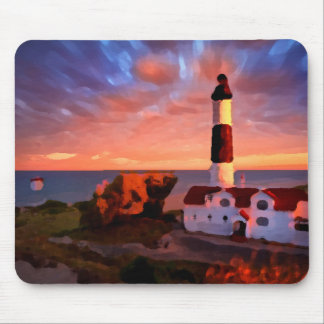lighthouse sunrise mousepad muismat