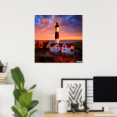 Lighthouse sunrise poster (Thuiskantoor)
