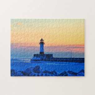 Lighthouse Sunrise Puzzel