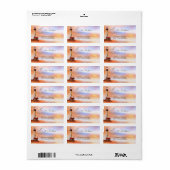 Lighthouse Sunset-adreslabel Etiket (Full Sheet)