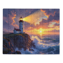 Lighthouse Sunset Puzzle