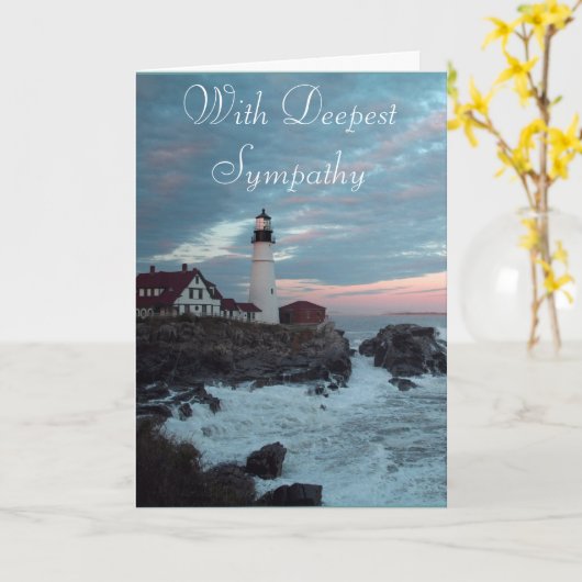 Lighthouse Sympathy-kaart Kaart (Gele Bloem)