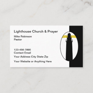 Lighthouse Thema Christelijke Kerk Visitekaartjes