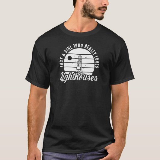 Lighthouse Tower Beach Ocean Quotes Lamp Light   T-shirt (Voorkant)