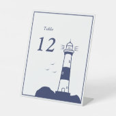 Lighthouse Trouwtafel nummers Reclamebord Met Voetstuk (Voorkant)