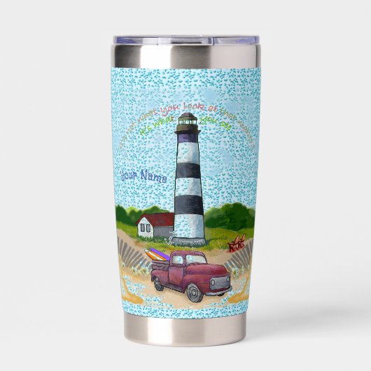 Lighthouse Truck Keuze Geïsoleerde Drinkbeker (Voorkant)