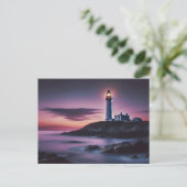Lighthouse Twilight Briefkaart (Staand voorkant)