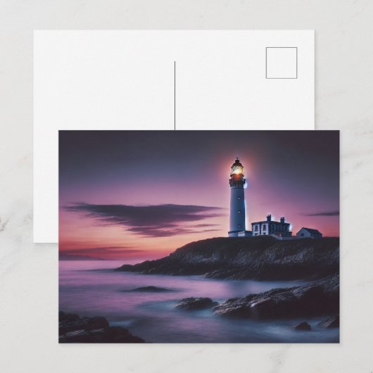 Lighthouse Twilight Briefkaart (Voorkant / Achterkant)
