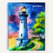 Lighthouse Under a Starry Sky Journal Notitieboek (Voorkant)