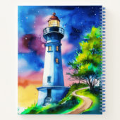 Lighthouse Under a Starry Sky Journal Notitieboek (Achterkant)