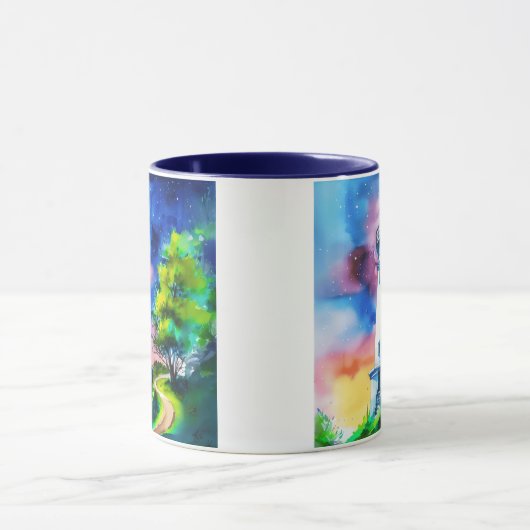 Lighthouse Under a Starry Sky Mok (Midden)