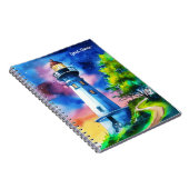 Lighthouse Under a Starry Sky Notitieboek (Rechterzijde)