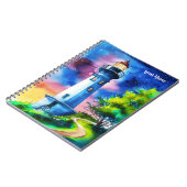 Lighthouse Under a Starry Sky Notitieboek (Linkerzijde)