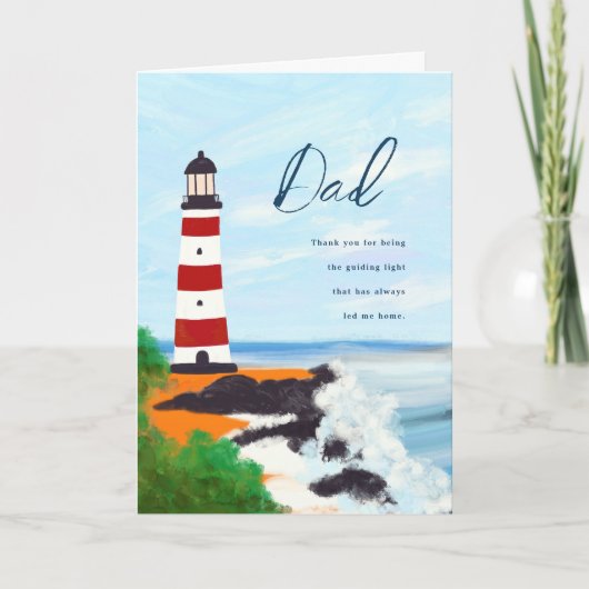 Lighthouse Vaderdag Persoonlijke groet Kaart (Voorkant)