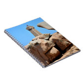 Lighthouse van Ploumanac'h in Frankrijk Ansichtkaa Notitieboek (Rechterzijde)