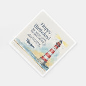 Lighthouse Verjaardag Schijnend Licht Servet (Hoek)