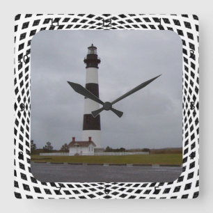 LIGHTHOUSE VIERKANTE KLOK